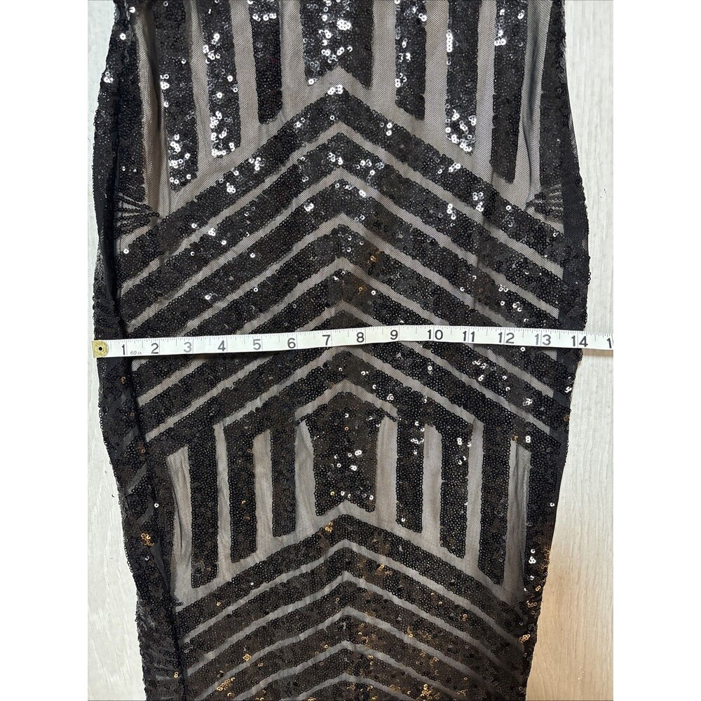 NWT Love and lemonade Womens XS Sequin Formal Gala Maxi dress - Picture 9 of 11